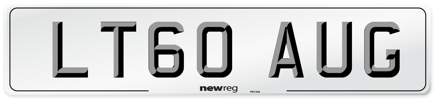 LT60 AUG Number Plate from New Reg